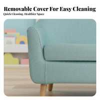 Removable Cover Child-Sized Armchair Washable Miniature Upholstered Armchair Easy to Clean children's Furniture Comfortable Cushioning for Toddlers, Preschoolers, Parents, Reading Corner, Kindergarten, Daycare, Living Room