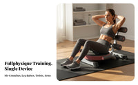 Multi-Functional sit-up Assistant Frame Neck and spinal Support Rocking sit-up Exerciser Easy to Use Ab Trainer paded Headrest for Home Gym Users, Beginners, Adults, mid-section Training, Office