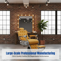 Luxury Hydraulic Salon Chair, Adjustable Reclining, Metal Frame, Commercial Furniture