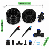 Drip Irrigation System, Automatic Garden Irrigation 15+60m Hose, Plant Waterer for Greenhouse, Easy Installation