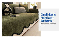 Chenille Sofa Pad, Non-Slip, All-Season, Thick, Universal Fit, Modern Minimalist