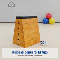 Kindergarten Vaulting Box, Wooden Detachable Gymnastics Equipment, Multitier Training for Children