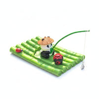 Floating Panda Raft Ornament Water Scenery Bamboo Raft Decoration