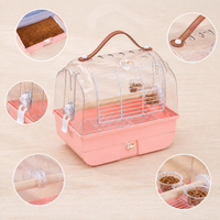 Portable Bird Travel Cage for Parrots, Cockatiels, Budgies, Finches, and Small Birds - Large Space Carrier for Outdoor Use