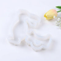 Easter Bunny Candle Holder Cast Easy De Cast Ing Easter Bunny Silic Single Reusable Craft Supply Casting Moulds Silicone for Home Decoration Enthusiasts