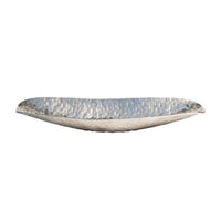 Hammered Metal Tray Modern Boat Tray Sleek for Sideboard