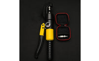 Ribbed Handle Hydraulic Cue Tip Press Zippered Case Cue Tip Press Tool Compact Sports Equipment Dial Indicator