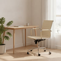 Home Office Chair Height-Adjustable Swivel Office Chair Padded for Study Room