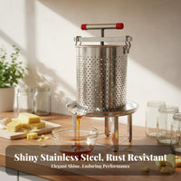 Multi-Purpose Stainless Steel Honey Press Anti-Rust Manual Honey Press Easy to Clean for Beekeepers, Home Brewers, Apiary, Farm