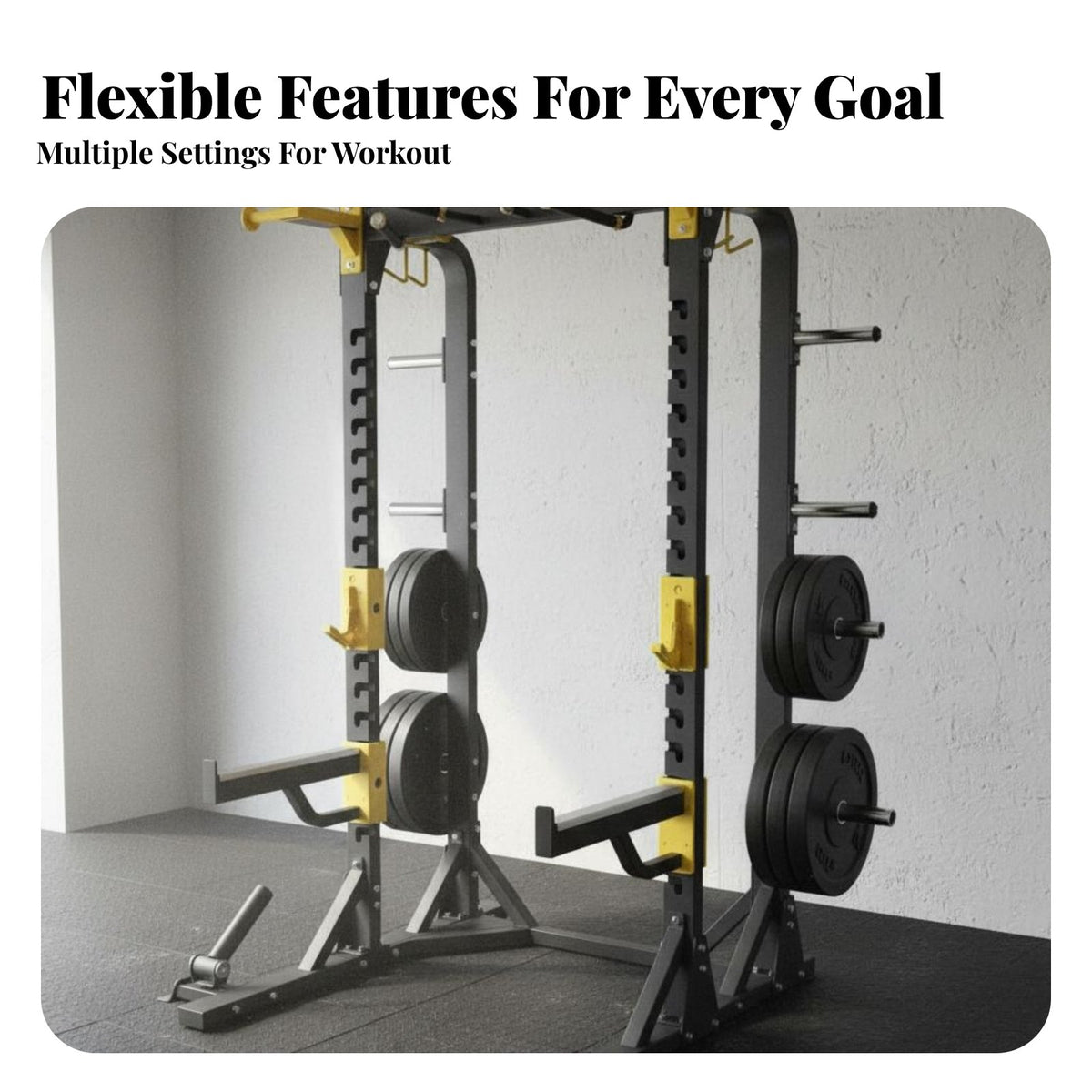 4 Post Strength Rack Multi-Functional Full Squat Rack Heavy Duty Construction Bench Press Squat Cage for Weightlifters, Bodybuilders, Home Gym