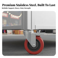 Heavy Duty Stainless Steel Food Cart Easy to Clean Mobile Street Vendor Stand Large Storage Capacity Foldable Night Market Stall for Caterers, Outdoor Events, Parks