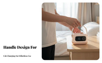 Adjustable Brightness Digital Alarm Clock Lamp Stepless Dimming Rechargeable Desk Clock Built-in Battery for Teens, Bedroom, Travel, Nursery