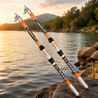 Fishing Rod and Reel Set Carbon Fiber Telescopic Sea Fishing Pole Multi Piece