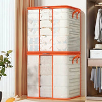 Heavy Duty Storage Bags and Moving Bags, Clear Storage Bags with Zips, Stackable Rectangular Under Bed Organiser for Quilts and Seasonal Clothing