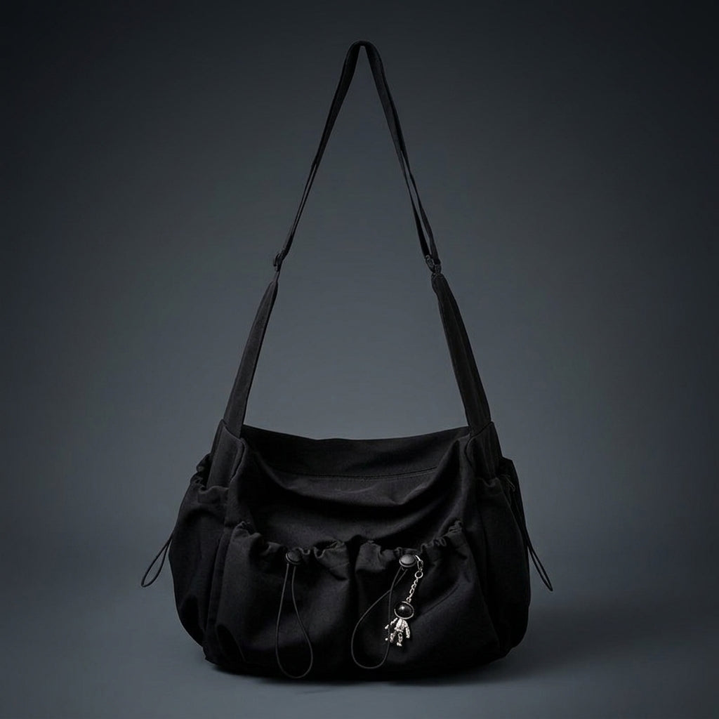 Travel Bag for Men and Women, Versatile School and Work Bag for Daily Use, Sleek Nylon Bag with Polyester Lining, Medium Size Crossbody Bag