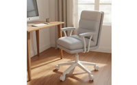 Comfortable Padded Computer Chair with Wheels Modern Design Rolling Swivel Task Chair Support Easy to Clean for Employees, Students, Workstation, Bedroom, Study Room