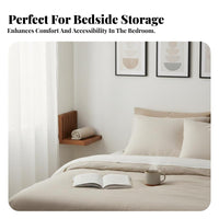 Space-Saving Fold-down Nightstand suspended Appearance Foldable partition Shelf Multi-Functional Bedside Rack Minimalist and appearance for Apartment Dwellers, Minimalists, Students, Bedroom, Dorm Room, Entryway