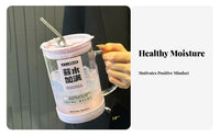 High Temperature Resistant Glass Mug Handle Lid Straw Gift Idea Glass Cup with Lid and Straw Unrestricted for Students, Daily Use, Home