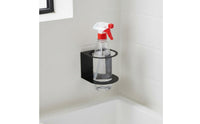 Heavy-Duty Wall Mount Spray Bottle Holder Space-Saving Spray Bottle Hanger Sturdy Construction Cleaning Supplies Rack Multipurpose for Bathroom, Kitchen, Under Sink, Cabinet Door