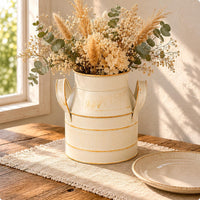 Milk Can Vase Aged Finish Home Decor Farmhouse Style for Tabletop