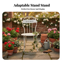 Highhighrear design Miniature Chair Planter Distressed Finish Plant Stand Vintage Design Garden Accessory Multi-Functional for Photographers, Gardeners, Home Decorators, Balcony, Patio, photo studio, Living Room