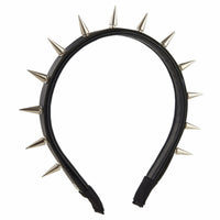 Goth Studded Headband Edgy Headband with Spikes Rock Hairband Slim for Parties, Fashion Shoots