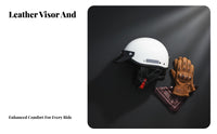 Japanese Design Bowl Helmet 3C Certified Retro Half Helmet Quick Release Buckle Guard Headwear for Cruiser Riders, Summer Riding, City Commuting