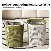 Hollow Trash Can Accessible Top Lidless Garbage Can Plastic Office Bin Stylish Design Mesh Waste Basket Minimalist