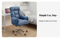 High-Back Support Padded Recliner with Footrest Adjustable Height Reclining Desk Chair with Footrest Cushiony Cushioning Swivel Seat Ergonomic Design for Students, People Working from Home, Distant Workers, Bedroom, Dorm Room, Gaming Setup
