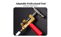2 in 1 Glass Tile Cutter Hard-Wearing Tungsten Steel 2 in 1 Tile Cutter Portable T-Handle Glass Cutting Tool for Handymen, Home Improvement, Workshop