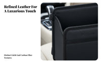 Multi-Pocket Design Between-Seat Car Organizer Large Capacity Leather Car Seat Organizer Easy Installation for Women, Family Travel
