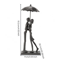 Cast Iron Figurine Anniversary Gift Metal Couple Figurine Handcrafted Romantic Iron Statue for Couples