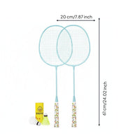 Ready to Play Luminescent in the Dark Badminton Racket Lightweight Luminous Badminton Racket Pair Long-Lasting Outdoor Toy Portable for Children 6-12, Beginners