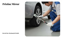 Telescopic Inspection Mirror Anti-Slip Handle Rotate Head Inspection Mirror Hand Tool Batteries Included for Technicians