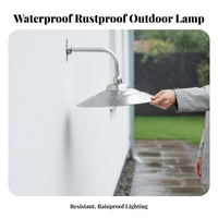 Waterproof Stainless Steel Lampshade Rust-Proof E27 Pole Light Fixture Weather-Resistant for Courtyard, Garden, Pathway