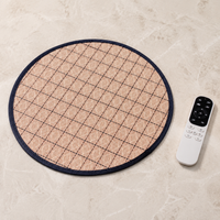 Dog Cooling Mat, Breathable Dog Mat for Pet Bed, Self Cooling Rattan Weave for Hot Summer Days, Brown Woven Plant Fiber