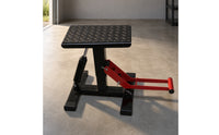 Hydraulic Motorcycle Repair Stand Rectangular Base Motorcycle Lift Stand Metal Shop Equipment