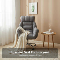 Reclining Backrest Upholstered Armchair with Footrest Luxuriously Cushioned Cushioning Upholstered Recliner with Footrest Padded Cushion Lounge Chair Ergonomic for Home Inactiveice Workers, Students, Young Adults, Bedroom, Dorm Room, Leisure Time