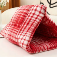 Semi-Enclosed Bunny Hideaway with Thermal Insulation, Guinea Pig Cage Accessories, Small Animal Winter Warm Nest for Ferrets and Hamsters