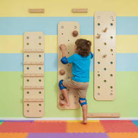 Indoor Climbing Wall Space-Saving Kids Climbing Wall Set Play Design Sensory Training Equipment for Young Children, Preschoolers, Playroom, Bedroom
