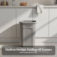 Plastic Trash Can Basic Design Plastic Garbage Can Lidless Top Wastebasket Modern Minimalist Waste Basket Long-Lasting