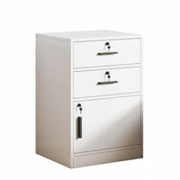 Modern Design 3-Tier Bedside Cabinet Space-Saving Multi-Tier Side Table Rounded Corners Nightstand long-lasting Construction for Apartment Dwellers, Students, Homeowners, Bedroom, Small Spaces, Dorm Room, Office