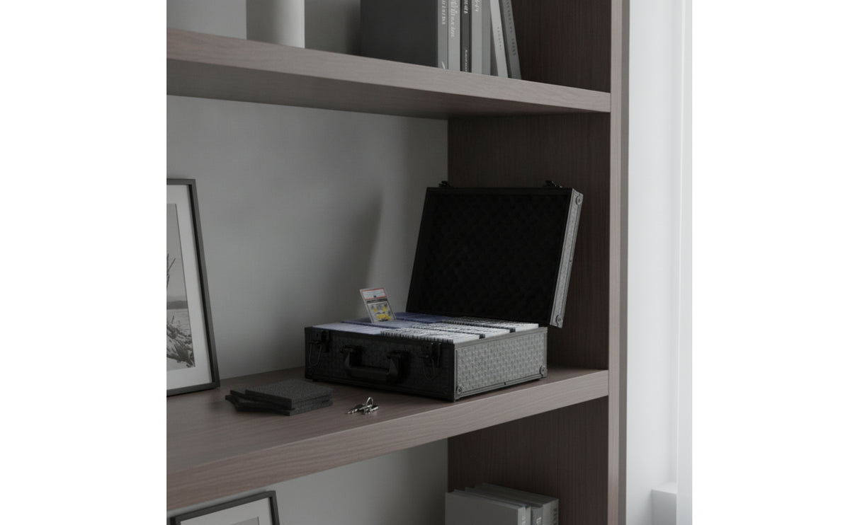 Card Storage Box with Keys Aluminum Card Storage Case Hard Shell for Players