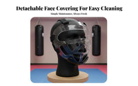 Taekwondo Face Guard PC Material Transparent Helmet Face Guard Breathable Detachable Helmet Guard for Beginners, Kids, Training, Competition
