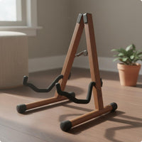 Universal Fit Wooden V-Shaped Guitar Stand Stable V-Shaped Guitar Stand Easy to Assemble Musical Instrument Support
