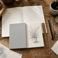 A5/B5/B6 Sketchbook with Kraft or Wood-Free Paper, Glued Binding, 80 Sheets