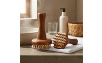 Brass Massage Scraper 24 Metal Teeth Wooden Massage Brush Cellulite Brush Scraping Use Exfoliating