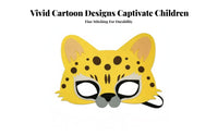 Performance Prop Cartoon Creature Half-Mask Easy to Wear Creature Mask Set Single Size Fits All Costume Accessory Adjustable Strap for Preschoolers, Toddlers, Stage Performances, School Plays, Classroom Activities, Halloween