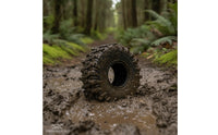RC Crawler Tire with Sponge Insert Deep-Pattern RC Model Vehicle Tire Sidewall Support Wheel Foam Insert for Hobbyists