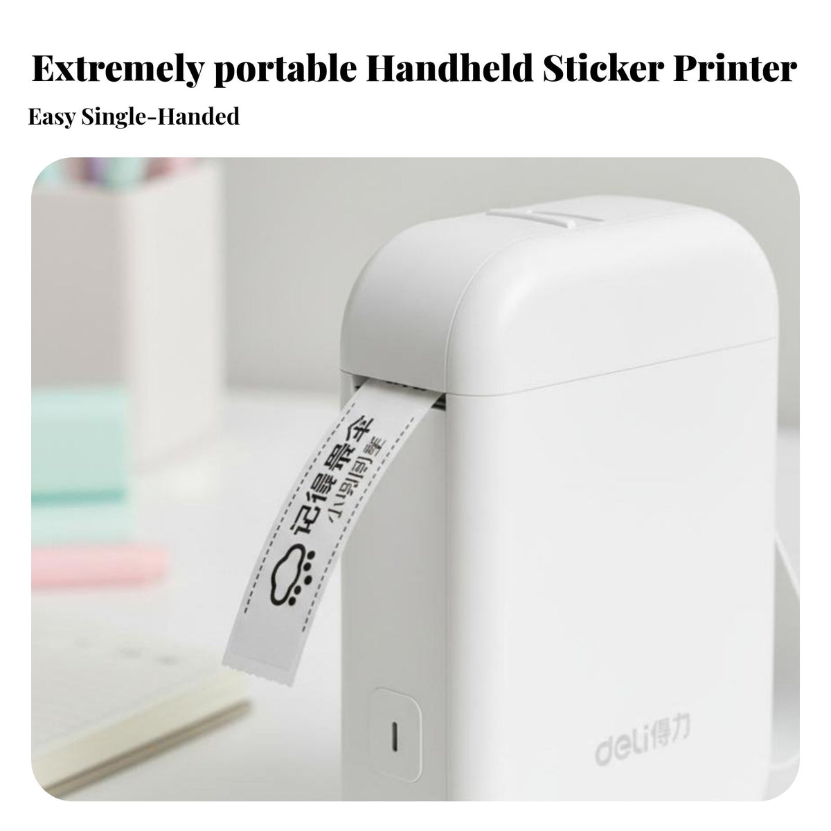 Bluetooth Connectivity Handheld Thermal Labeler Inkless Printing Label device Repower upable Portable Printer Smart App Control for Small Business Owners, Home Organizers, educators, Crafting, School, Kitchen, Retail